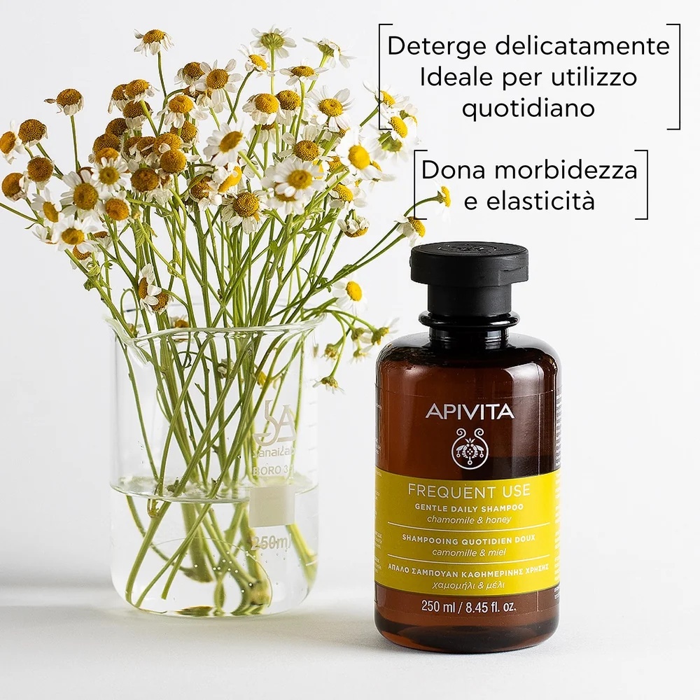 APIVITA Apivita milde dagelijkse shampoo voor frequent gebruik 250 ml kamille en honing
