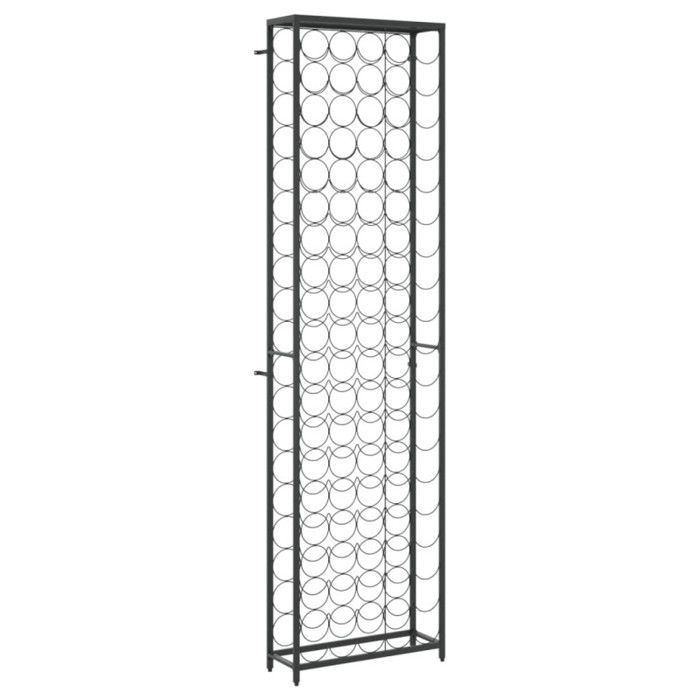 Bottle rack - Black - 95 bottles - Wrought iron - 54x18x200cm