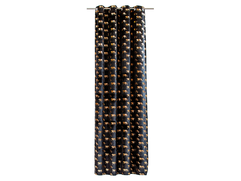 Zasłona Majestic Chic przelotki 140x270 cm czarno-złota