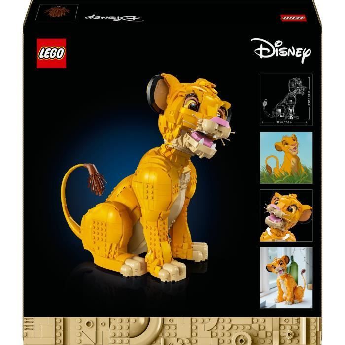 LEGO® Disney Classic 43247 Simba, the Young Lion King, Collectible Animal Figure