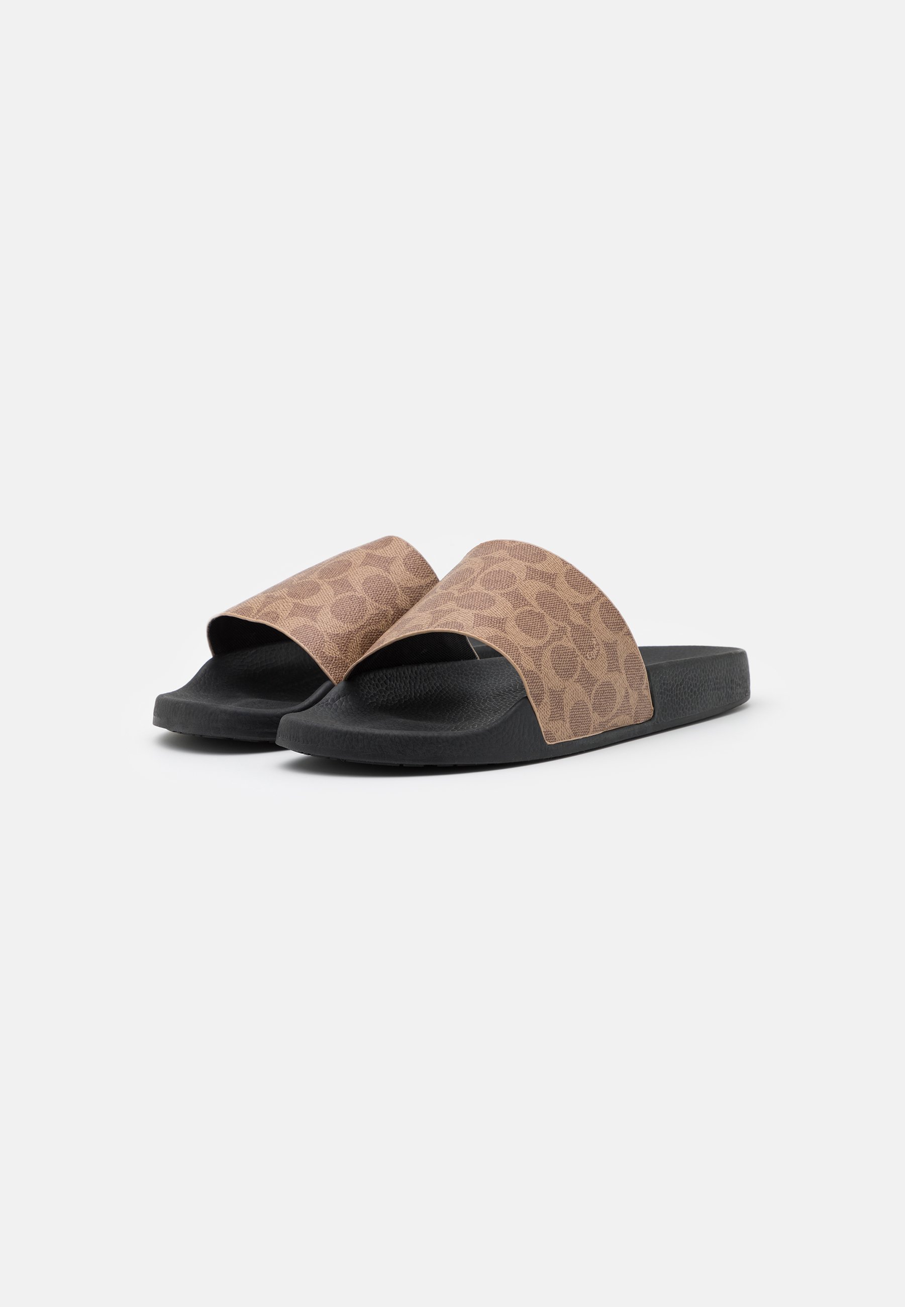 COACH SIGNATURE COATED POOL SLIDE - Muiltjes - beige