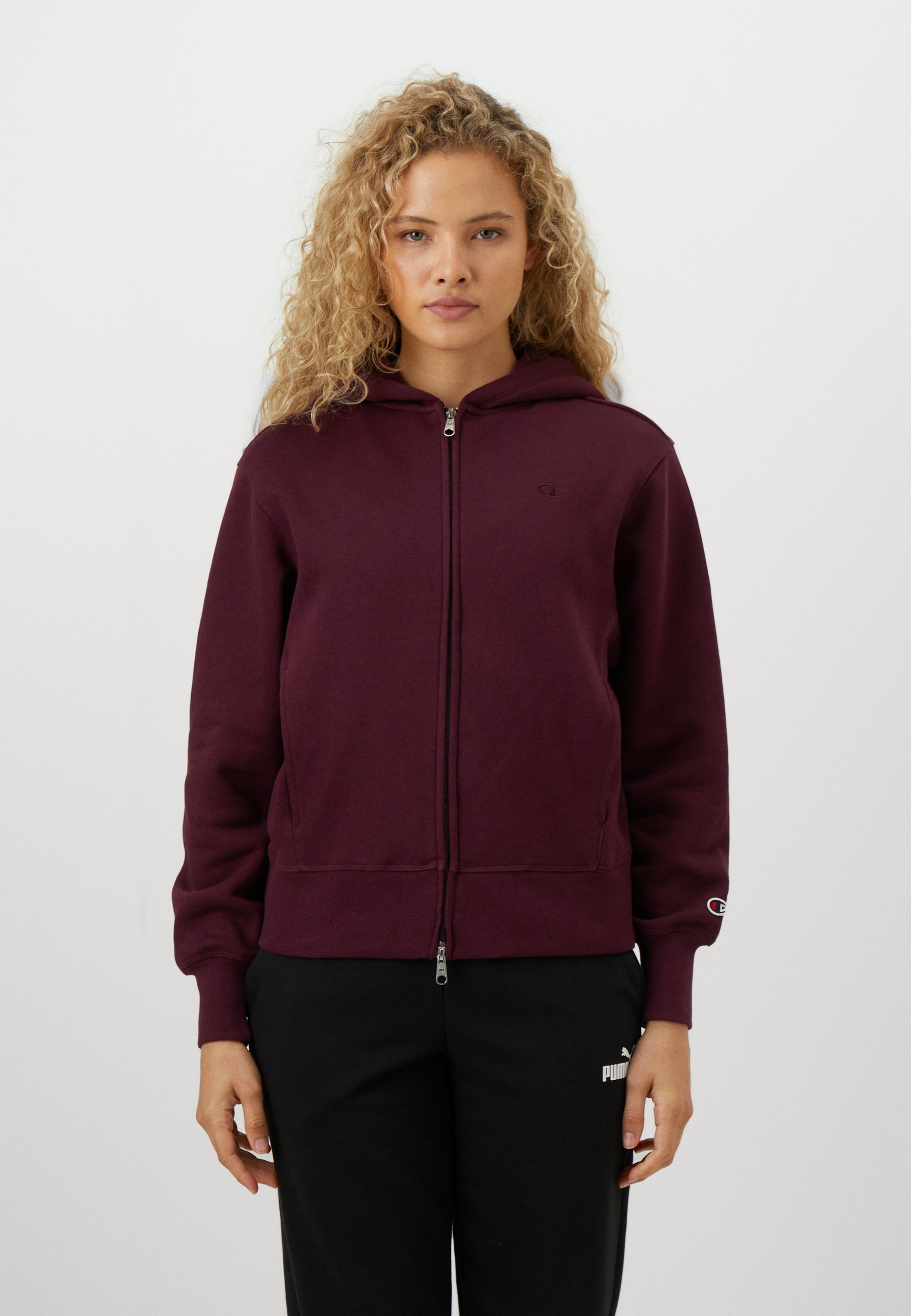 Champion ICONS TONAL FULL ZIP HOODIE - Mikina na zip - black