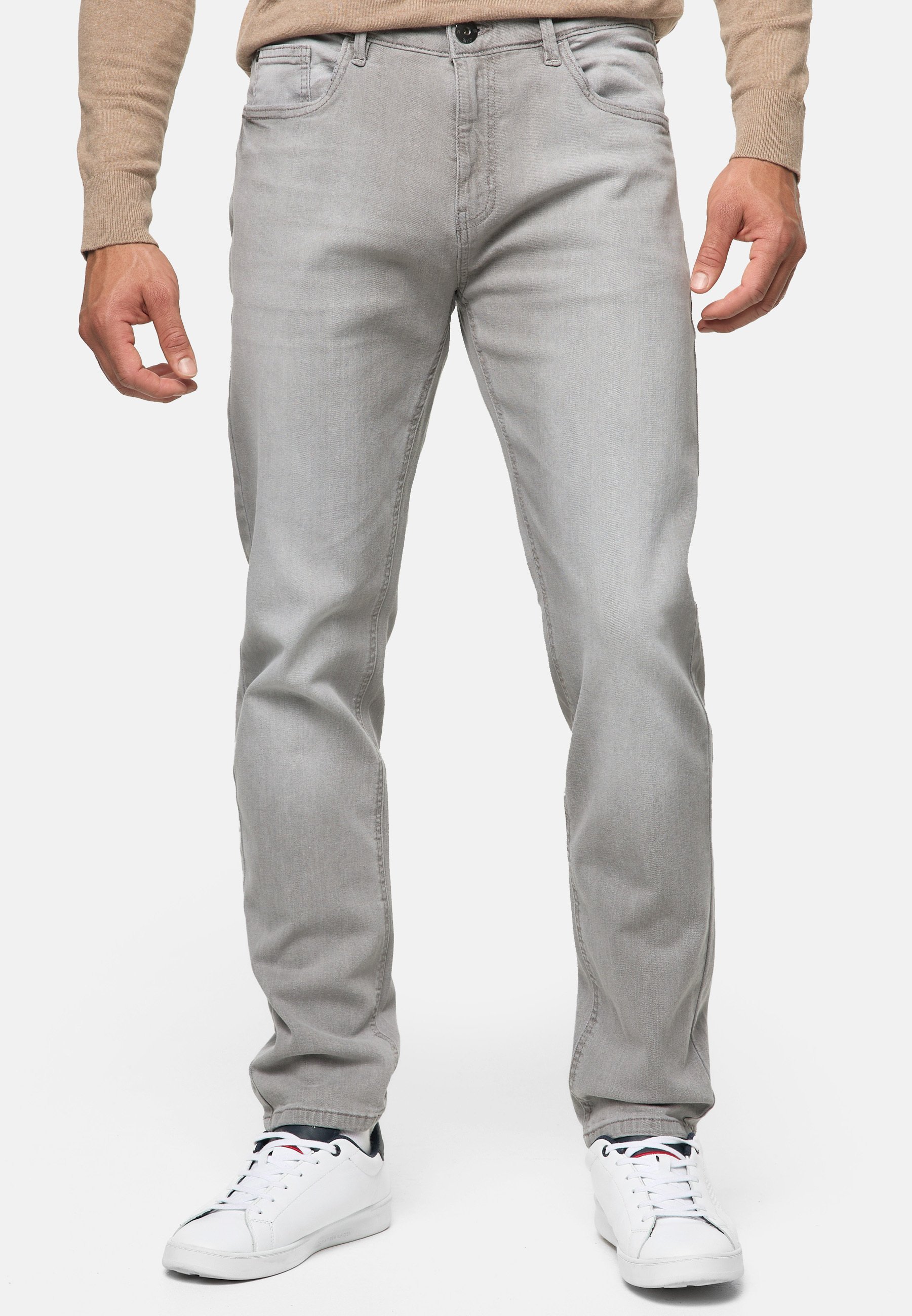 INDICODE JEANS SANTINO - Jeans slim fit - grigio chiaro nuvola