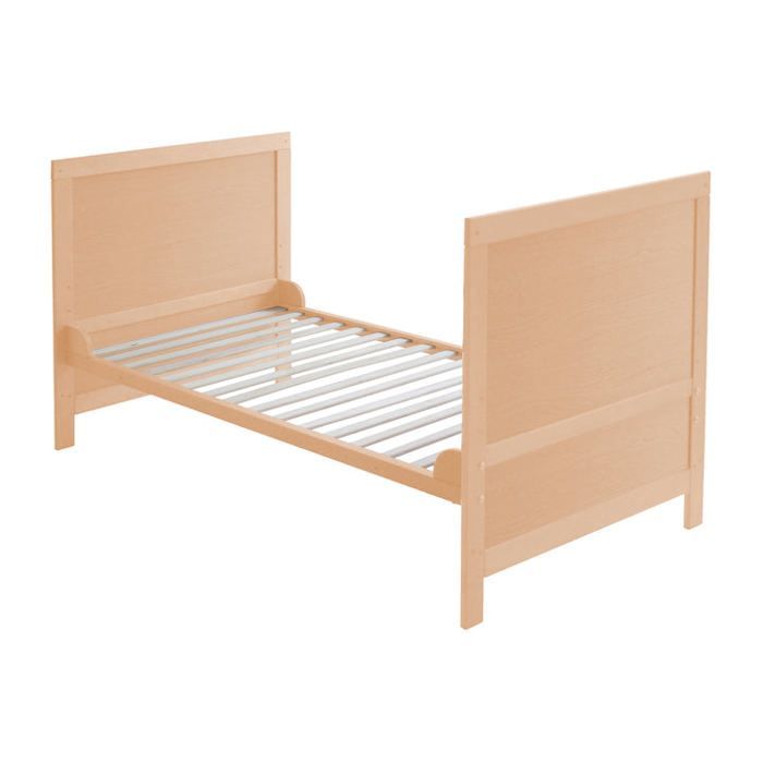 Umbaubares Babybett 70x140 - ROBA - Höhenverstellbar - 3 abnehmbare Gitterstäbe - Inkl. Eckverbinder - Naturholz