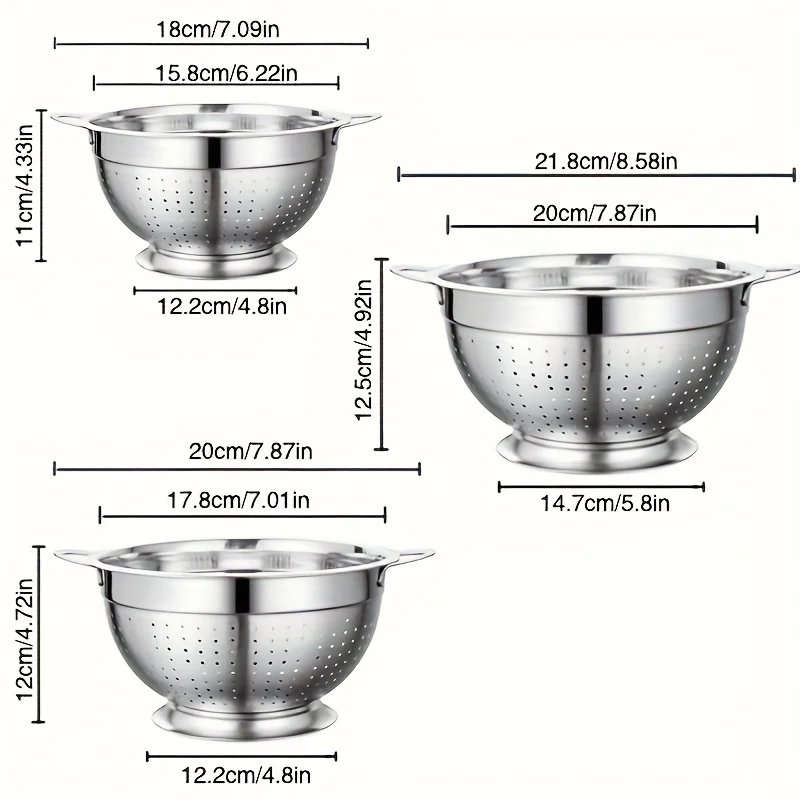 Un égouttoir multifonctionnel en acier inoxydable, idéal pour laver les fruits et légumes, est un accessoire indispensable dans une cuisine.