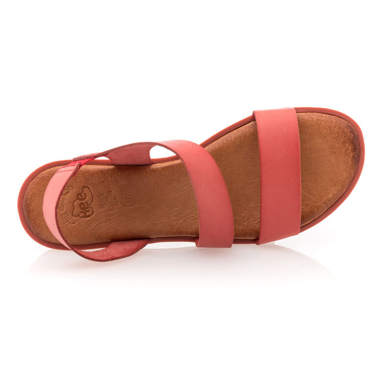 Oransje sandaler / sko med åpen tå til dame