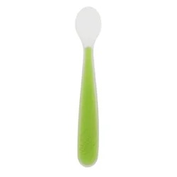 Cuillère souple en silicone CHICCO verte Chicco + manche ergonomique de 6 m