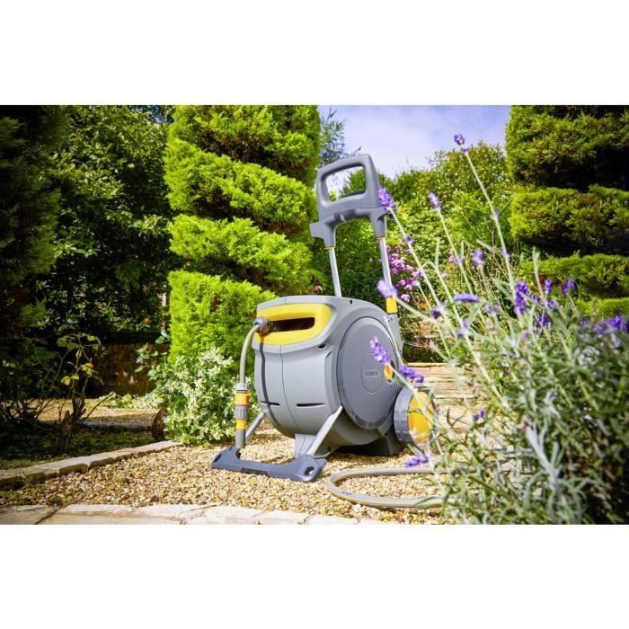 Enrollador de manguera de jardín - HOZELOCK - Auto Reel Mobile 100-100-488 - 35 m - Con ruedas - Sistema automático