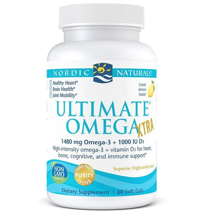 Nordic Naturals Ultimate Omega Xtra 1480 mg, Smak cytrynowy, Kapsułki