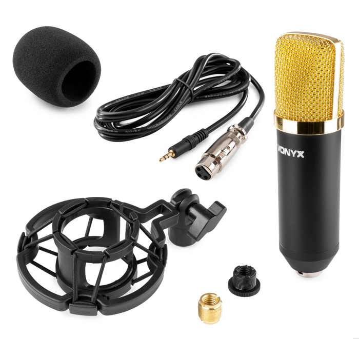 Vonyx Producer Recording Set Black - Complete Studio Kit with USB Interface + Condenser Microphone | Home Studio, Streaming & Podcast
