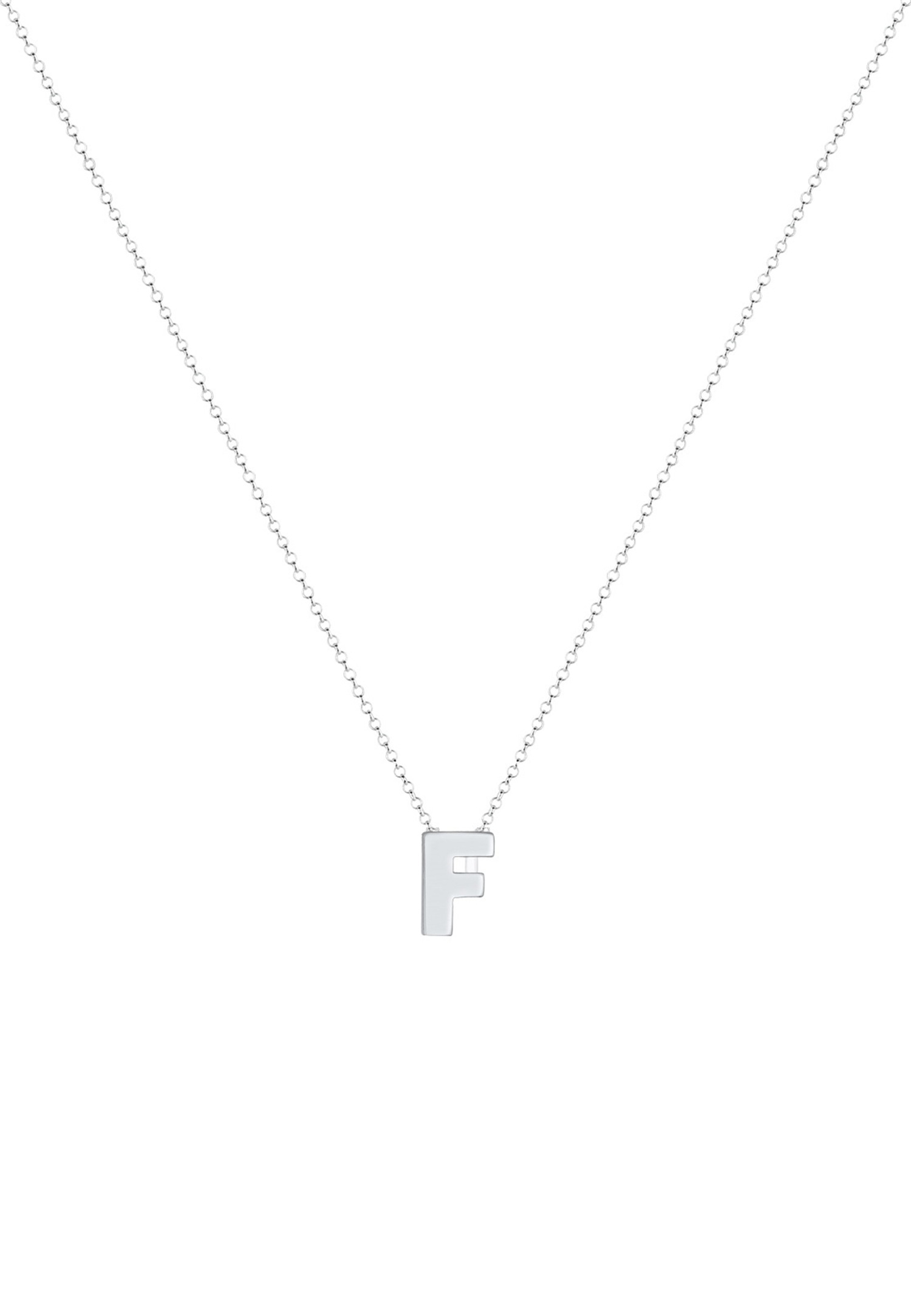 Elli Femme Lettre F Initiales Minimal en Argent Sterling 925