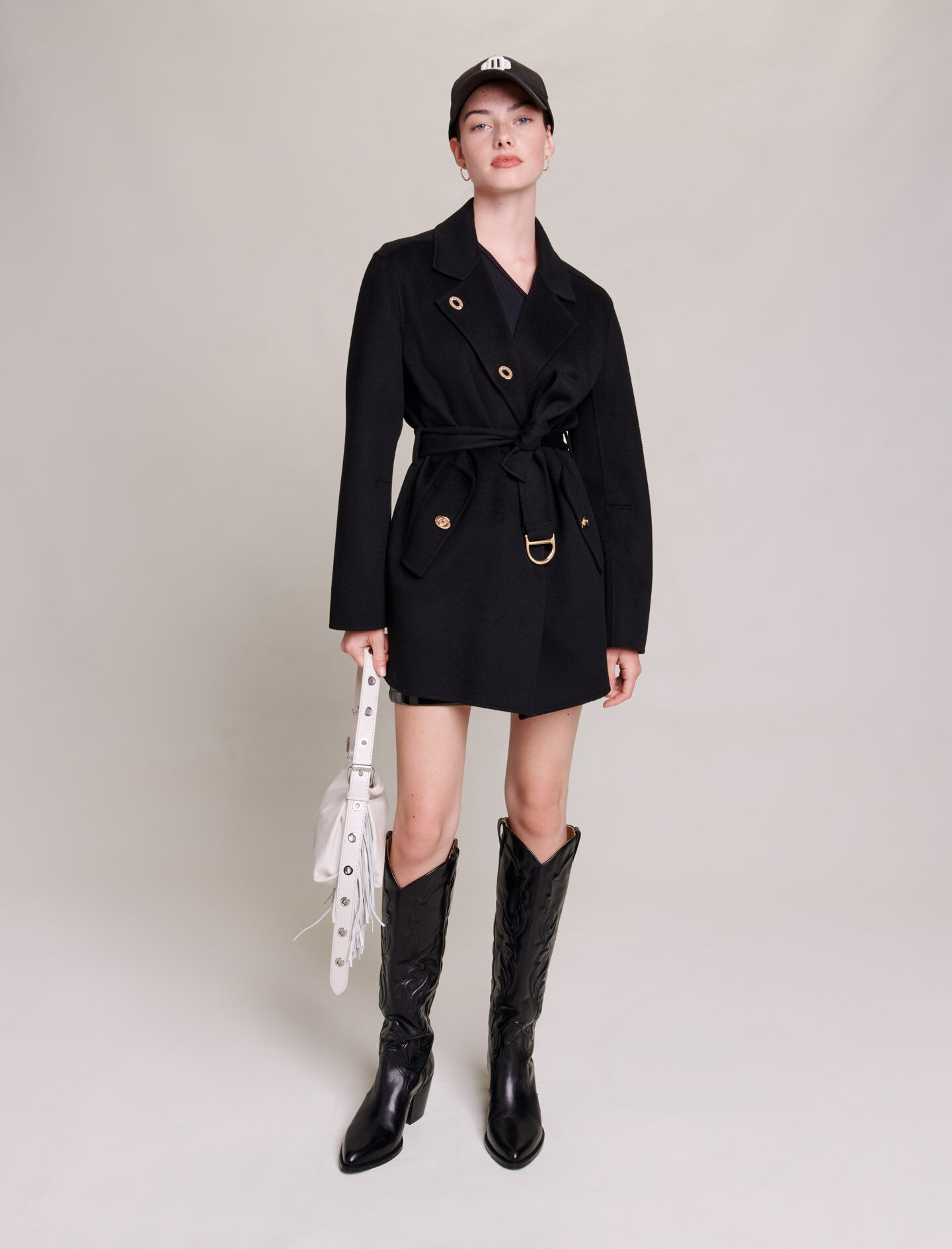 Rochie din tweed - Negru