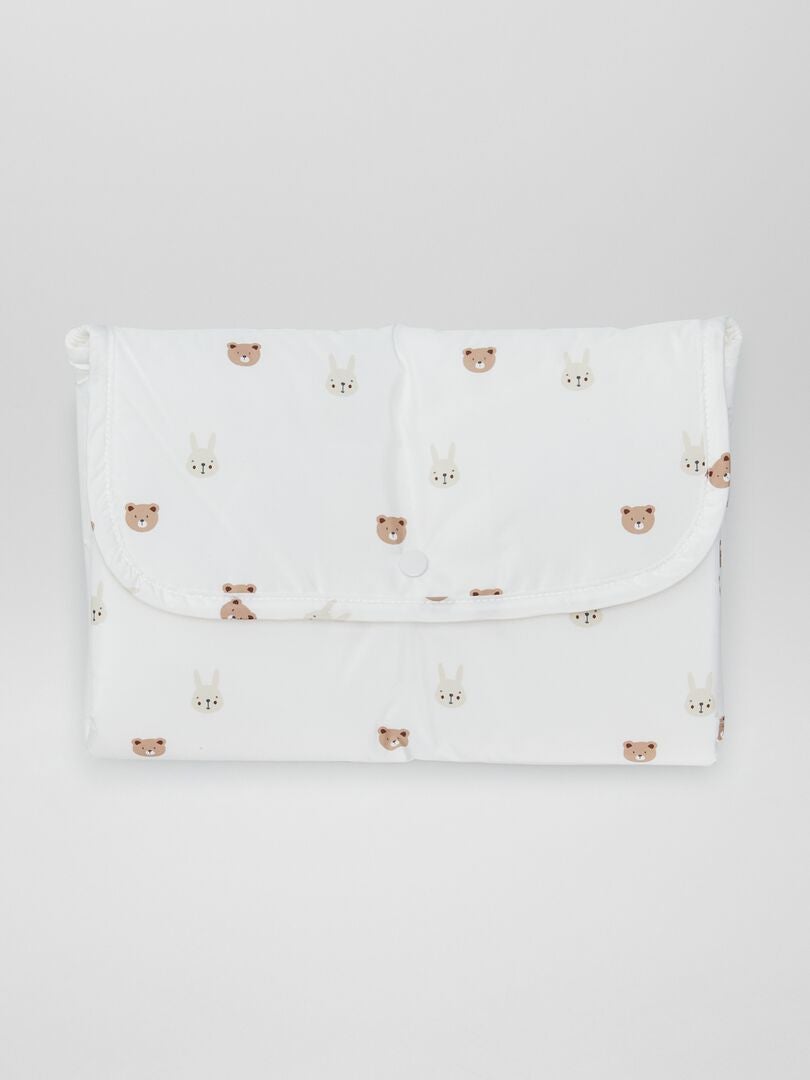 Cambiador con estampado animal - BLANCO
