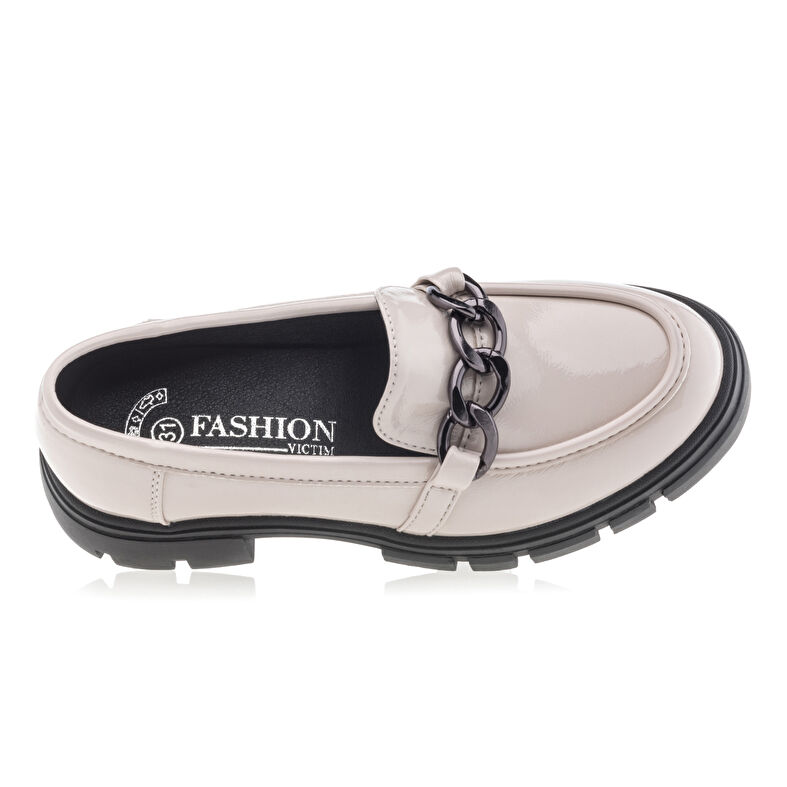 Beige loafers/båtskor för flickor