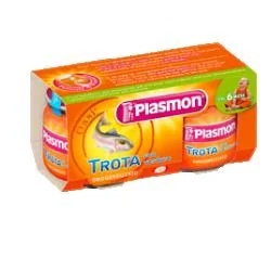 PLASMON Truite homogénéisée et légumes Plasmon 2 pots de 80 g Aliment pour bébé