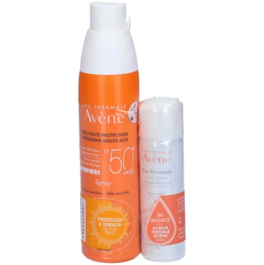 AVENE Eau Thermale Avene Solari Set sprej 50+ 200 ml + voda u spreju 50 ml