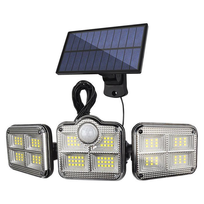 Outdoor Solar Lights, 122 SMD LEDs, IP65 Waterproof, Motion Sensor, Wide Angle Lighting, for Garden, Garage