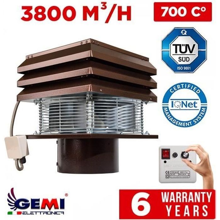 Extractor de humos, extractor de humos redondo de 30 cm, extractor de humos eléctrico, ventilador de succión de 300 mm para barbacoas y campanas extractoras.