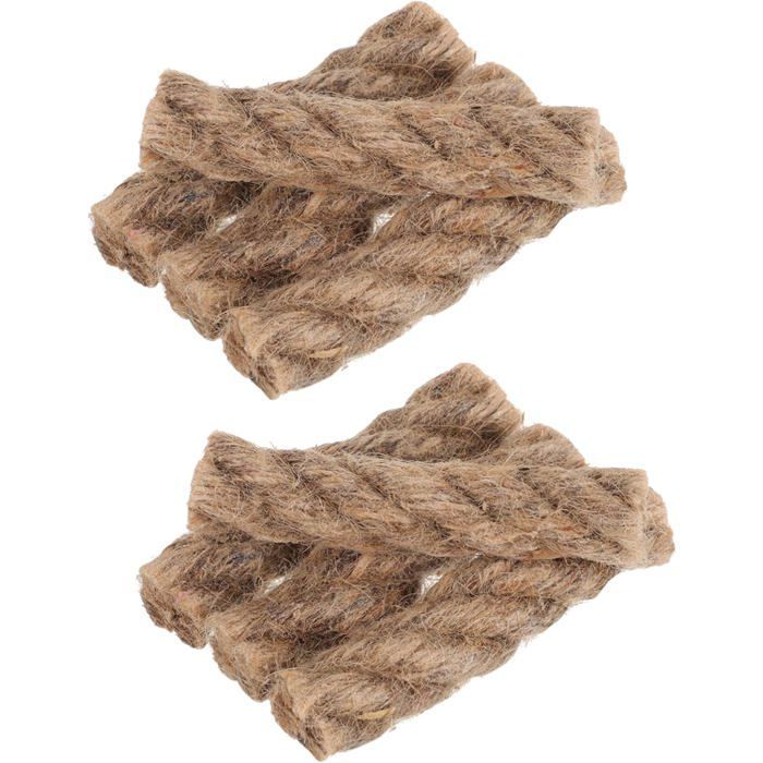 Cordoncini antivento da campeggio da 8 pezzi per accendere il fuoco, corda leggera ignifuga per uso esterno, escursionismo, attrezzatura da campeggio, etichetta