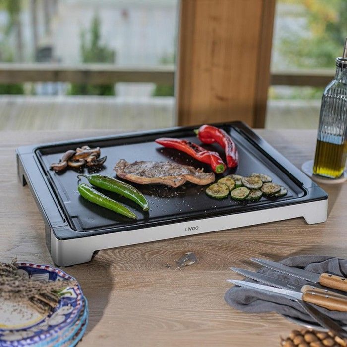 Plancha Grill électrique - LIVOO - Design Pro - 2000W - Antiadhésif - 47 x 37 cm