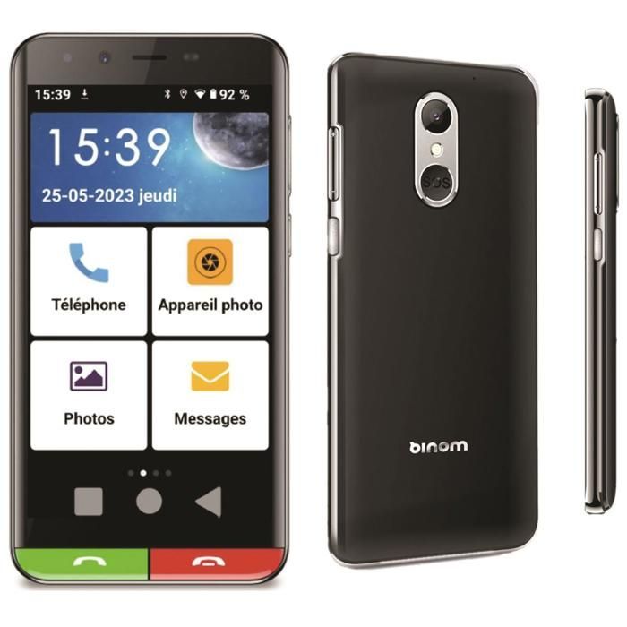 Smartphone pour sénior 4G SX1 - Noir - Binom