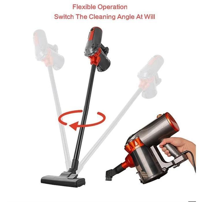 Aspirapolvere a bastone - Aspirapolvere senza sacco - 16KPa/600W/1.5L - Filtrazione efficiente - Silenzioso - Cavo da 5 m - Potente aspirapolvere 2 in 1