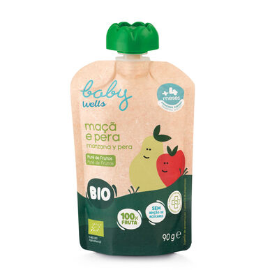 „Baby Wells“ ekonominės klasės obuolių ir kriaušių tyrės pakuotė, 10 vnt. x 90 g