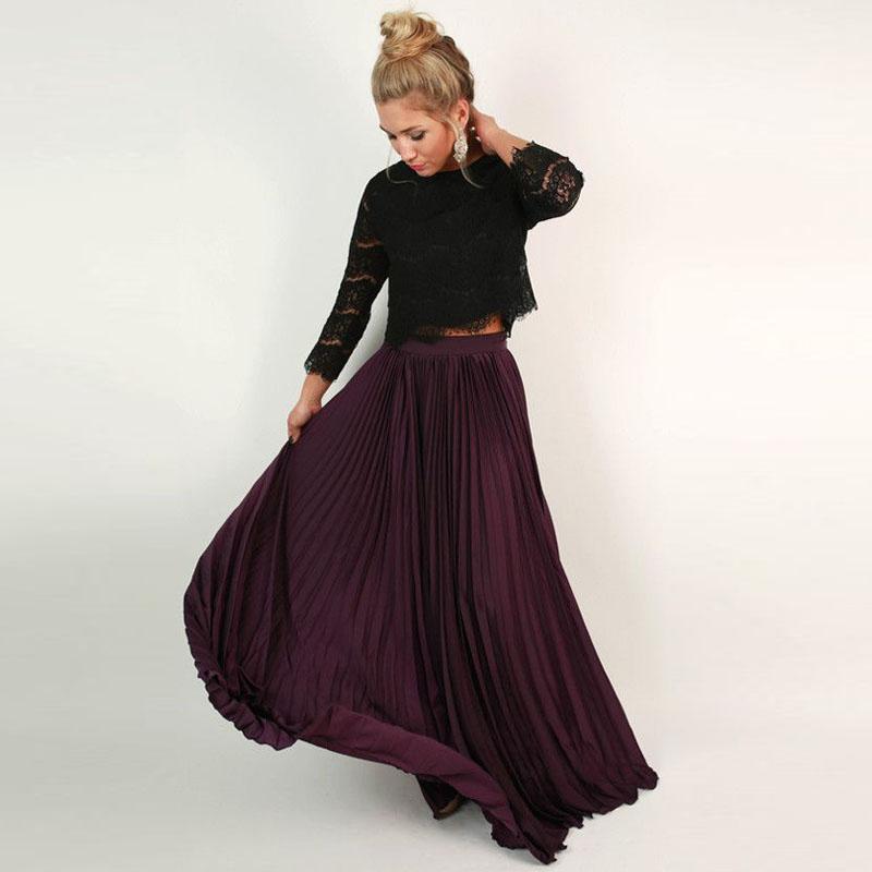 Jupe longue maxi en mousseline de soie effet peau de raisin, style streetwear, collection été 2017, style vintage. Disponible sur mesure.
