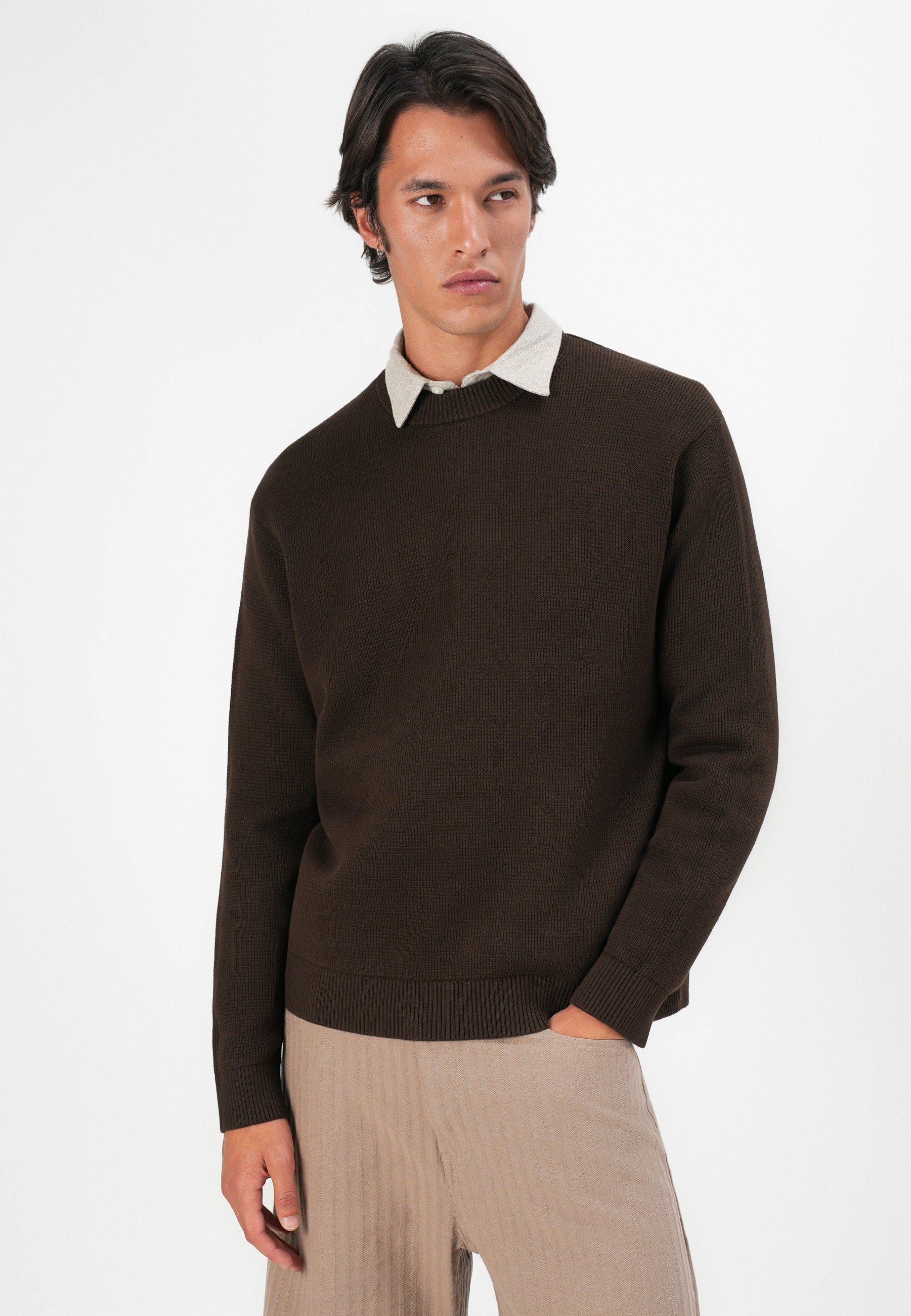 Selected Homme SLHDANE CREW NECK - Jumper - demitasse