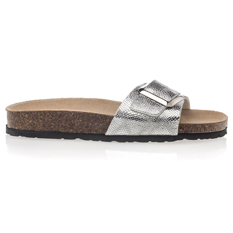 Grå sandaler / sko med åpen tå til dame