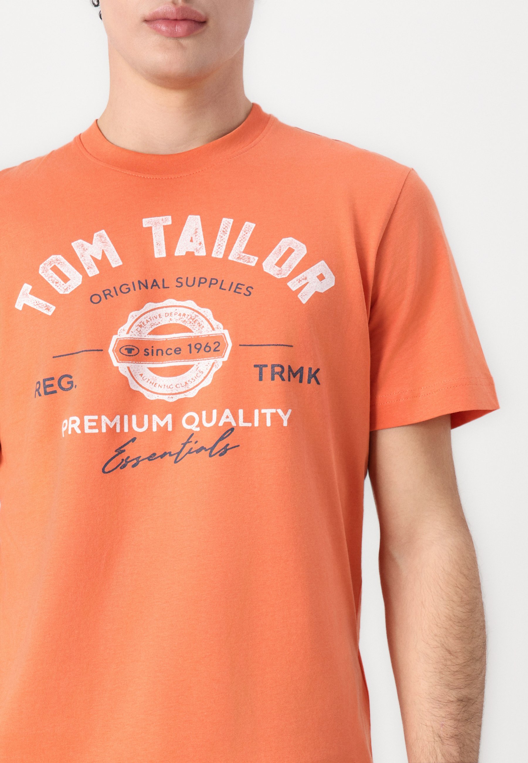 TOM TAILOR LOGO  - Print T-shirt - brick orange