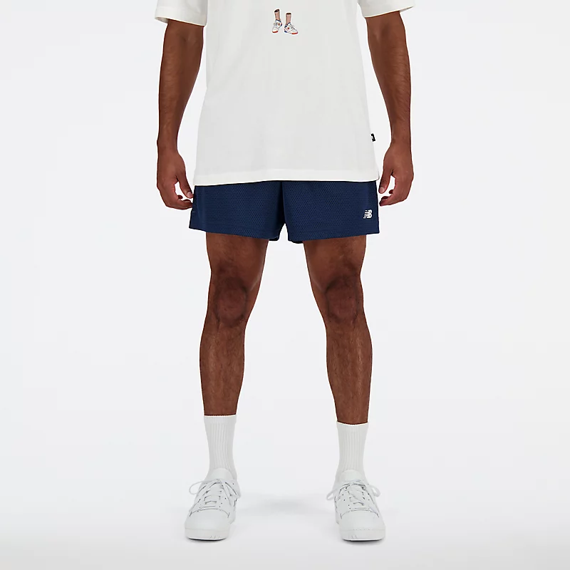 Férfi Essentials 5 hüvelykes hálós sportnadrág - NB Sötétkék