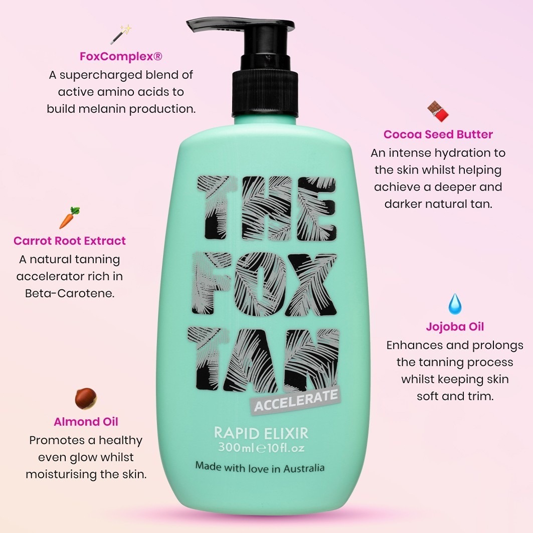 Samoopaľovací elixír pre rýchle opálenie THE FOX TAN - 300 ml