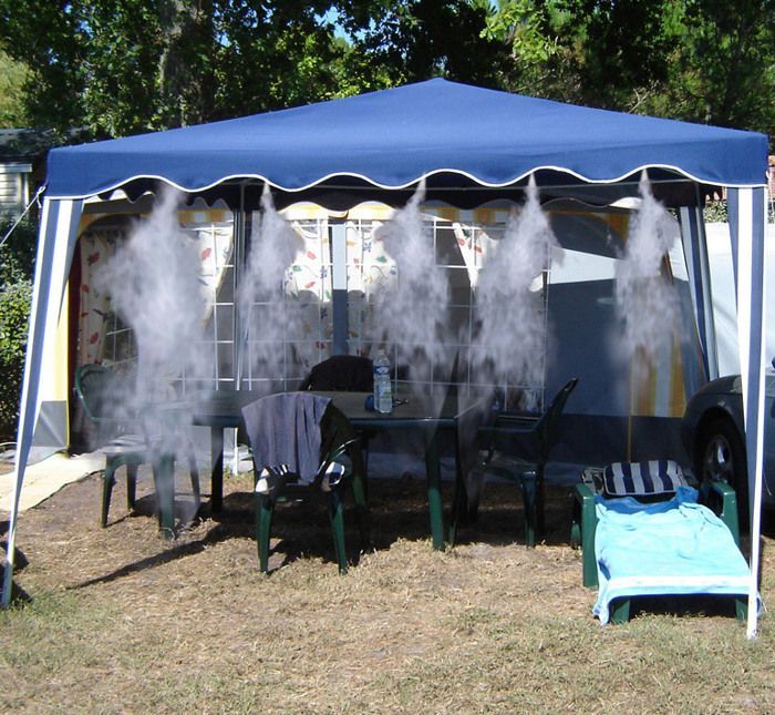 Brumisateur de terrasse haute performance OFRESH - 6m - 6 buses laiton - Blanc - Garantie 2 ans