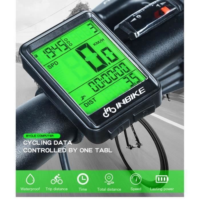 Compteur Velo Sans Fils VTT Compteur de Vitesse Vélo Sans Fil Cycle Ordinateurs Ordinateur de vélo avec écran imperméable à l'eau