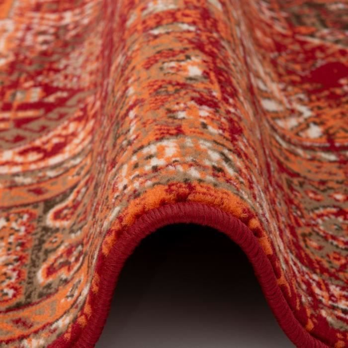 Tappeto - PERGAMON - Pop-Vintage - 160x230 cm - Bordo Terracotta - Vintage Contemporaneo