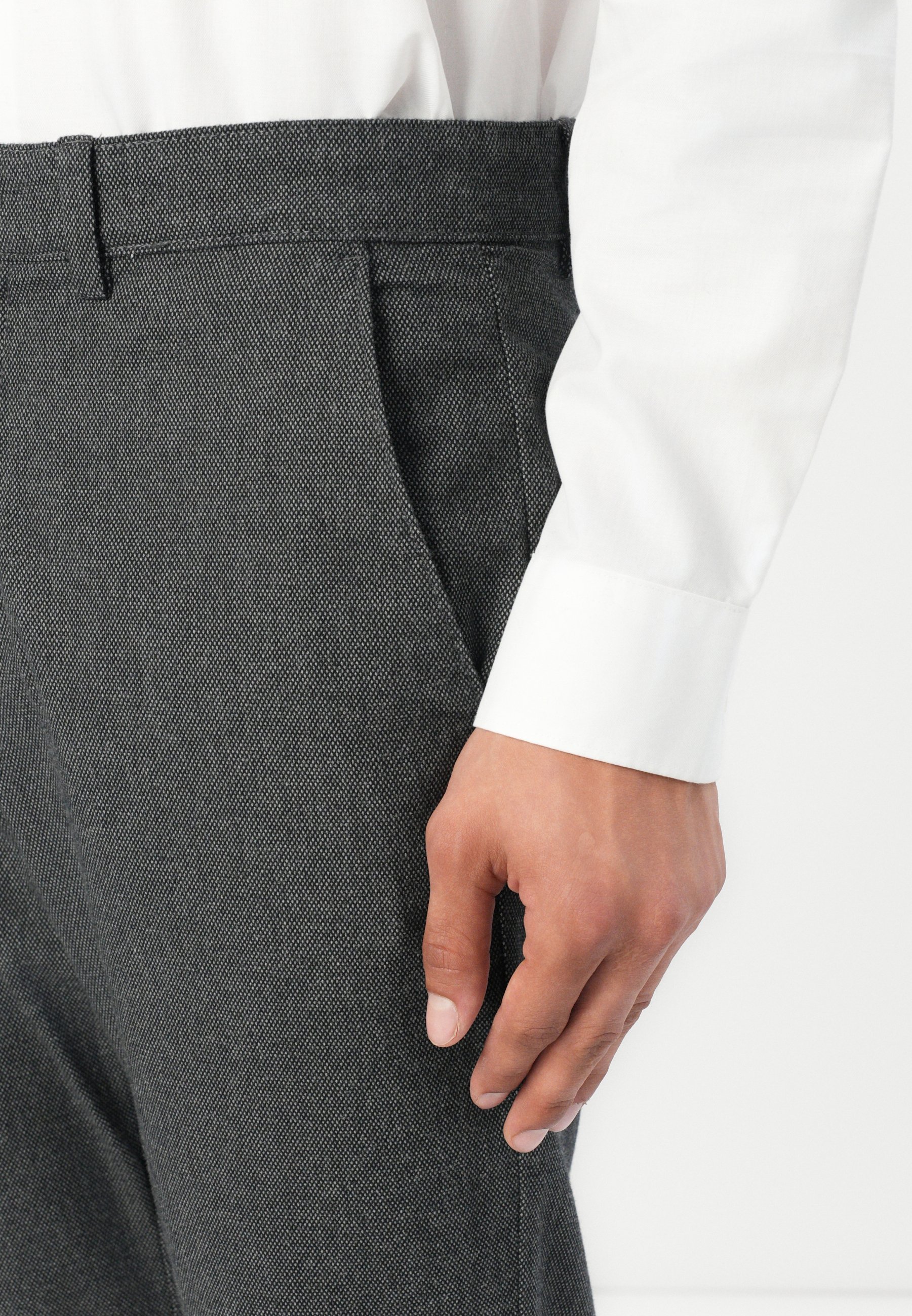 Selected Homme SLH175 MILES BRUSHED PANTS - Chino's - donkergrijs