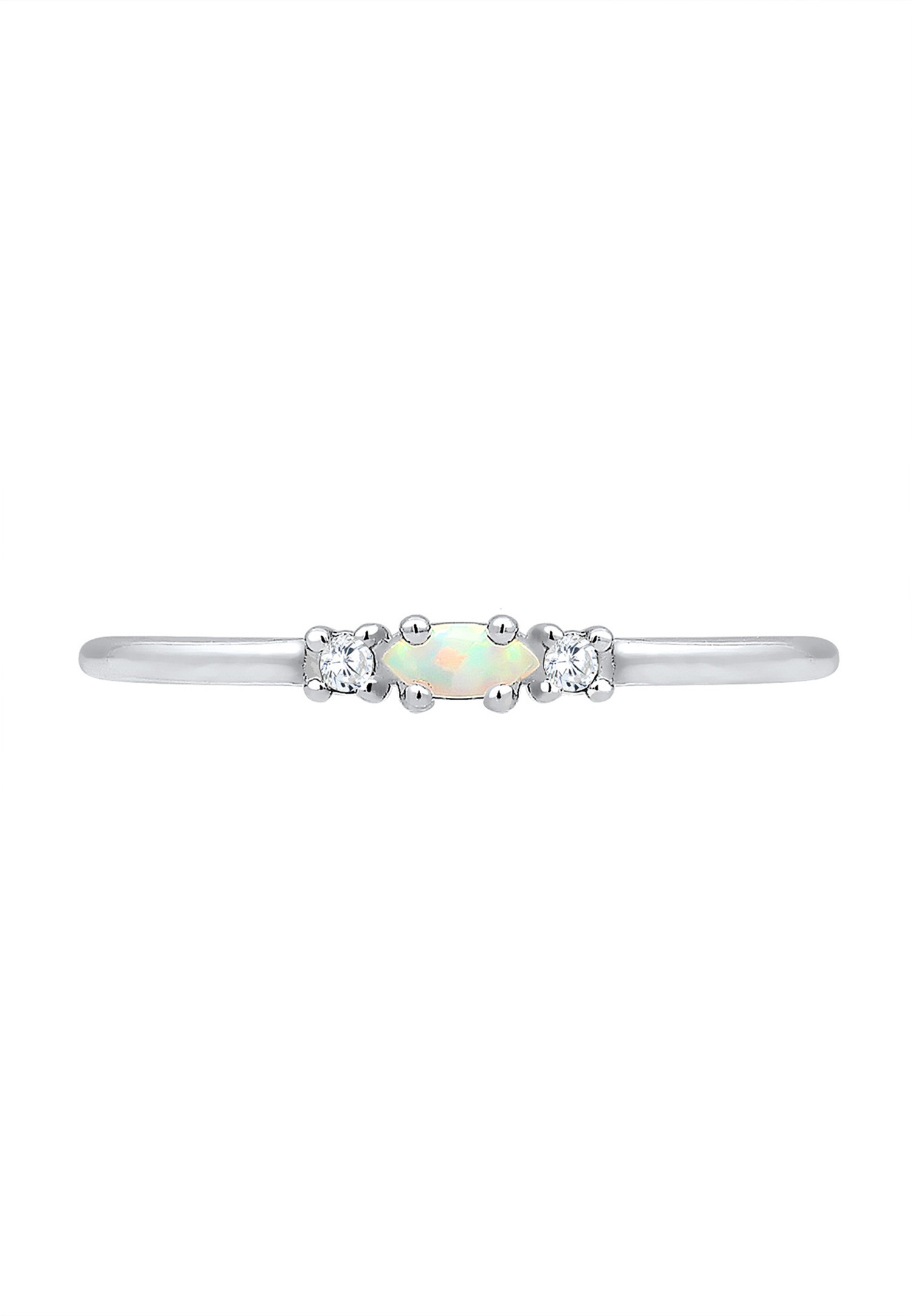 Elli Femmes Vintage avec Cristaux de Zirconium et Opale en Argent Sterling 925 Plaqué Or