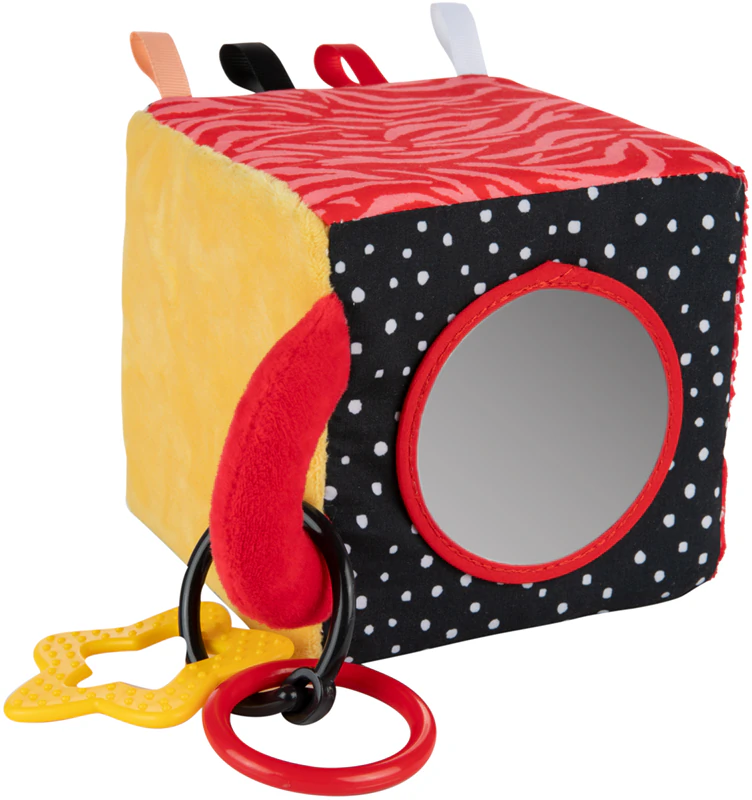 Cubo de atividades macio BabiesBoo da Canpol Babies, blocos sensoriais macios