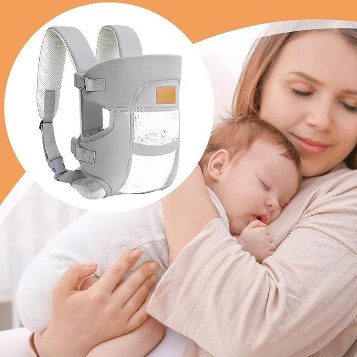 Lightweight Horizontal Baby Carrier – Adjustable, Ideal for Travel, Festivals, Hiking and City Outings – Comfortable and with Furniture Strap