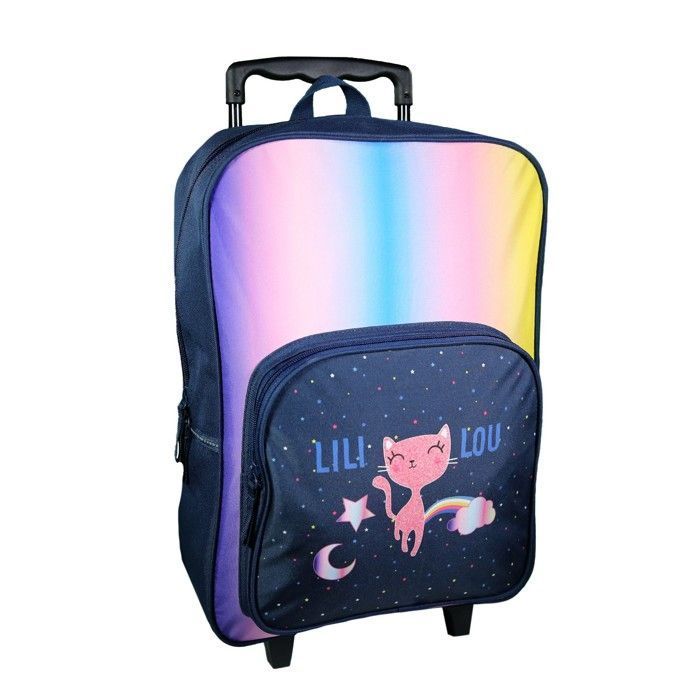 BAGTROTTER Lili Lou Blue Rolling Backpack