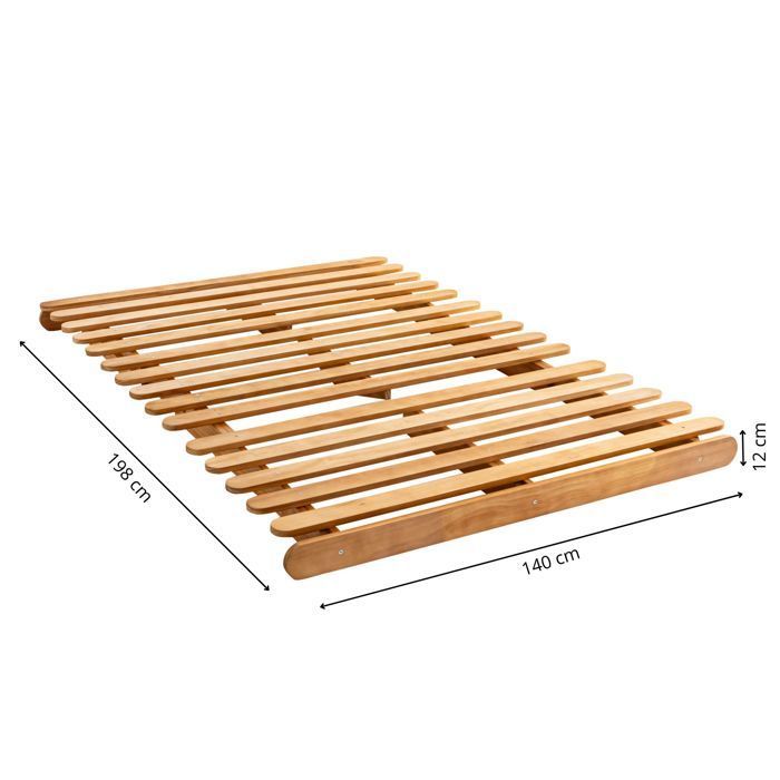 Struttura futon 140x200 in legno massello naturale Terre de Nuit