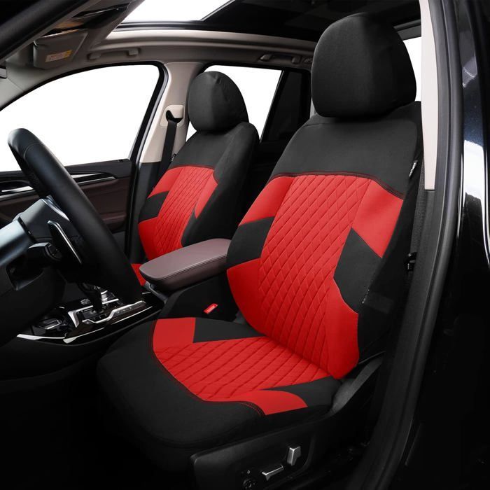 Juego completo de 5 fundas para asientos de coche, fundas universales y fundas para asientos traseros abatibles 50/50 o 60/40.