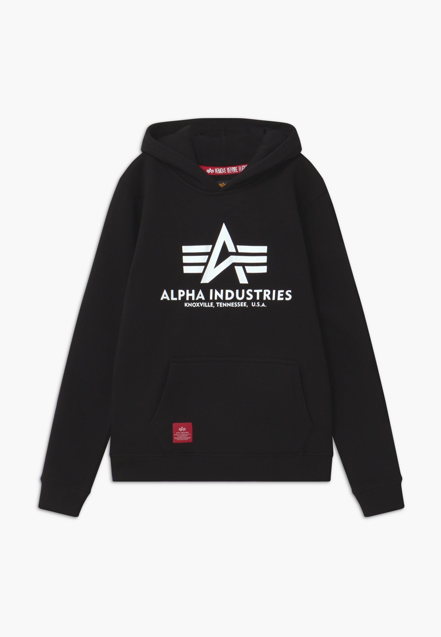 Felpa con cappuccio Alpha Industries per bambini e ragazzi unisex - nera