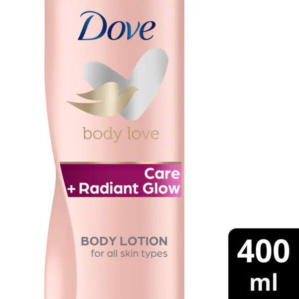 Dove Body Love telové mlieko + žiarivý lesk 400 ml