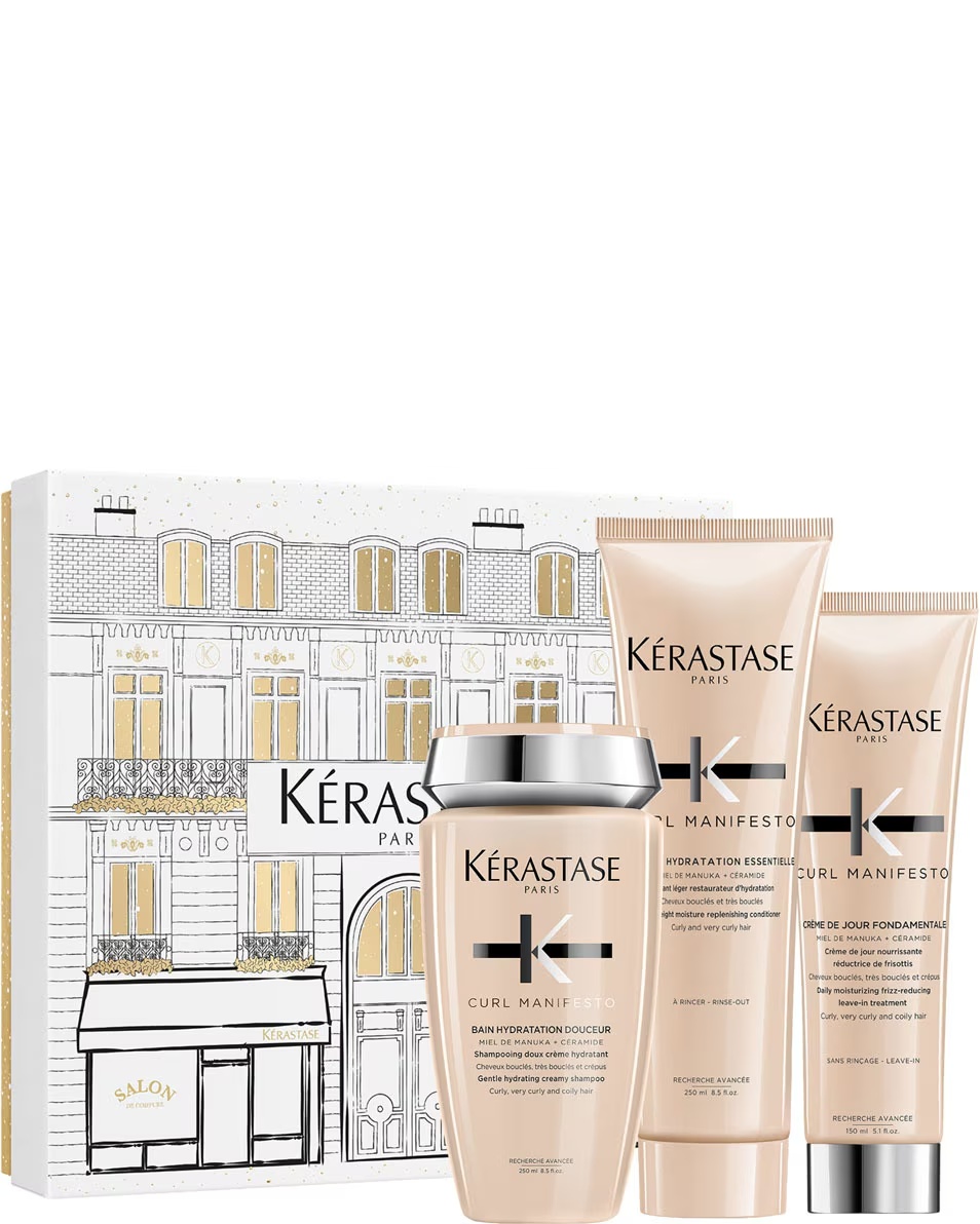 Rutina hidratantă KÉRASTASE Curl Manifesto pentru păr creț și foarte creț