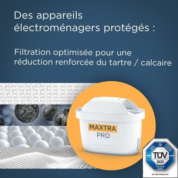 Cartouche BRITA - MAXTRA PRO Expert Anti Tartre - Pack de 2 - Jusqu'à 300L d'eau filtrée