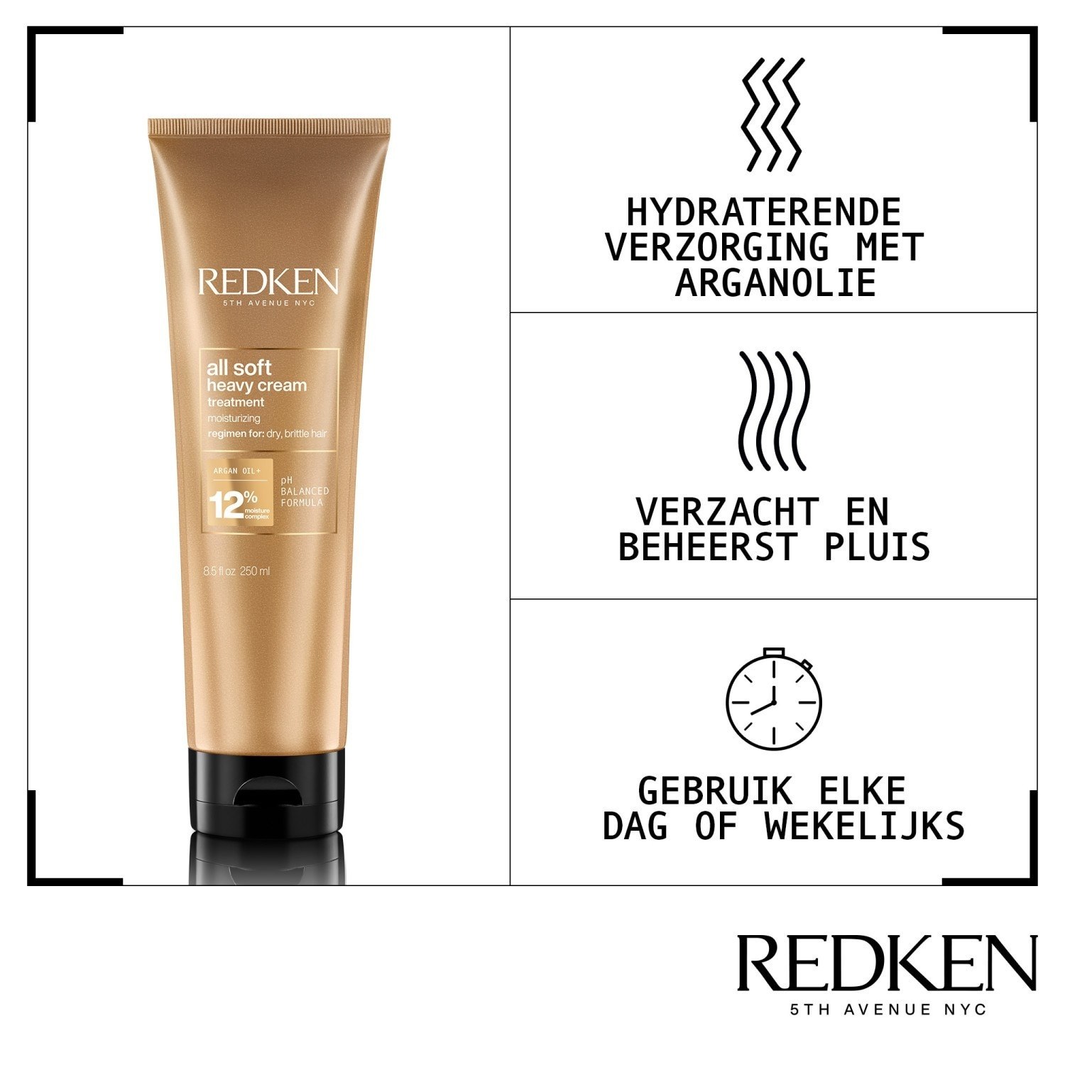 Redken krema za lase All Soft težka krema - 250 ml