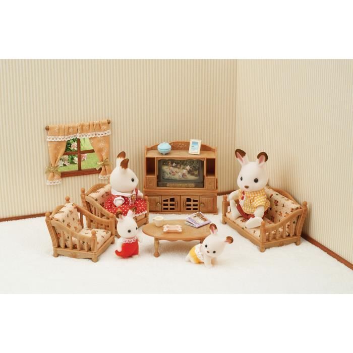 Figurines miniatures - SYLVANIAN FAMILIES - 5339 - La pièce à vivre - Meubles et accessoires pour enfants