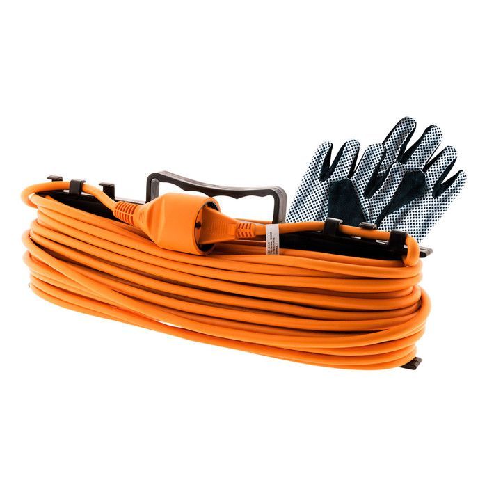 Cavo di prolunga da giardino 2x1,5 mm² 25 m - Arancione - Zenitech